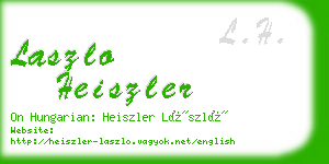 laszlo heiszler business card